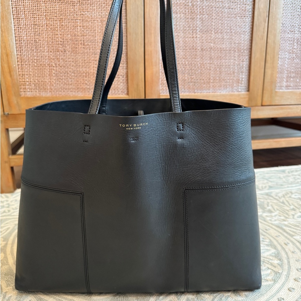 Tory Burch Black Leather Tote